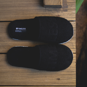 TIMELESS BLACK SLIPPERS