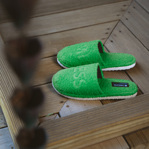 TIMELESS GREEN SLIPPERS